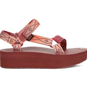 Women’s Teva Flatform Universal Sunscape Waterless Scarlet Outdoor Sandals 8